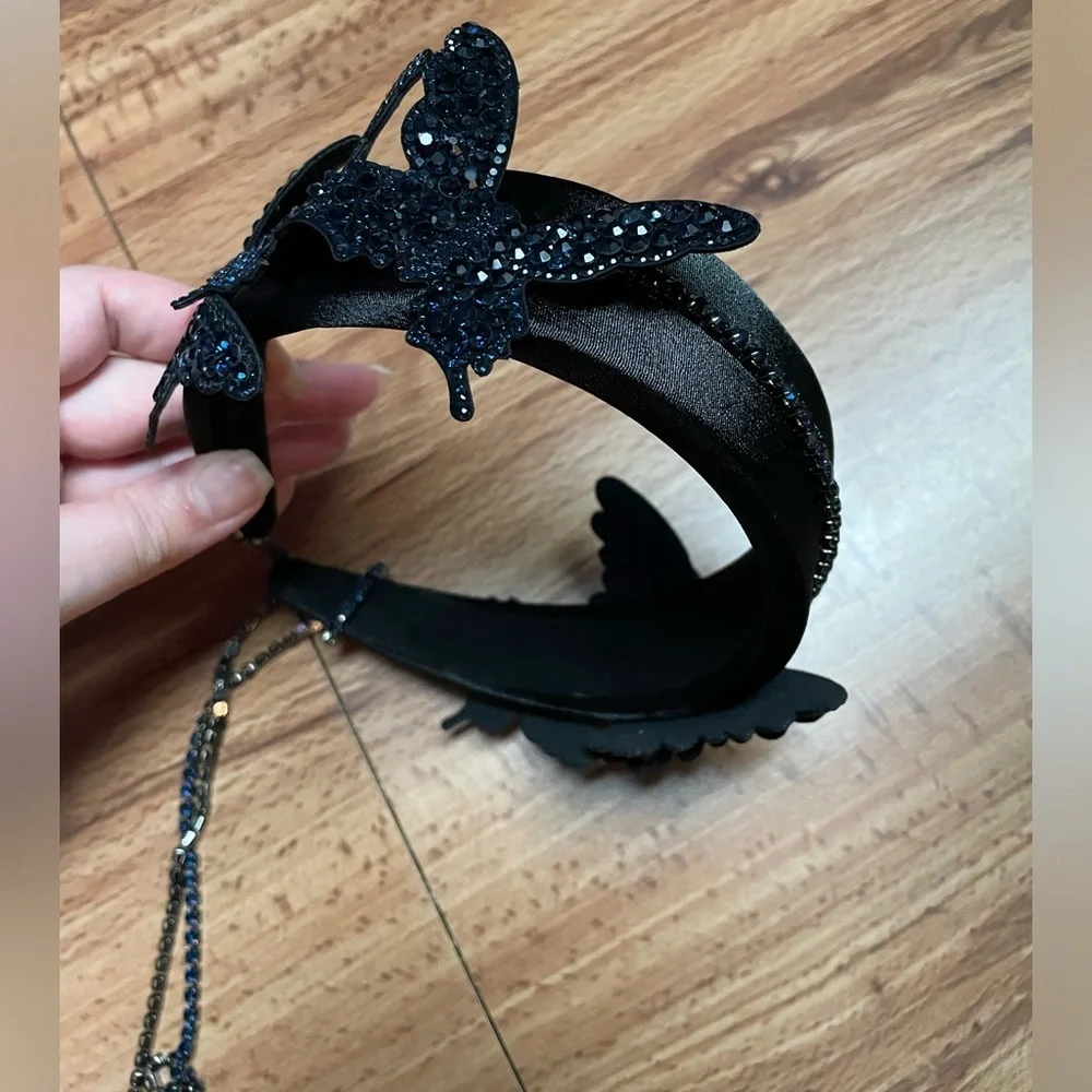 Silver Butterfly Embellished Headband